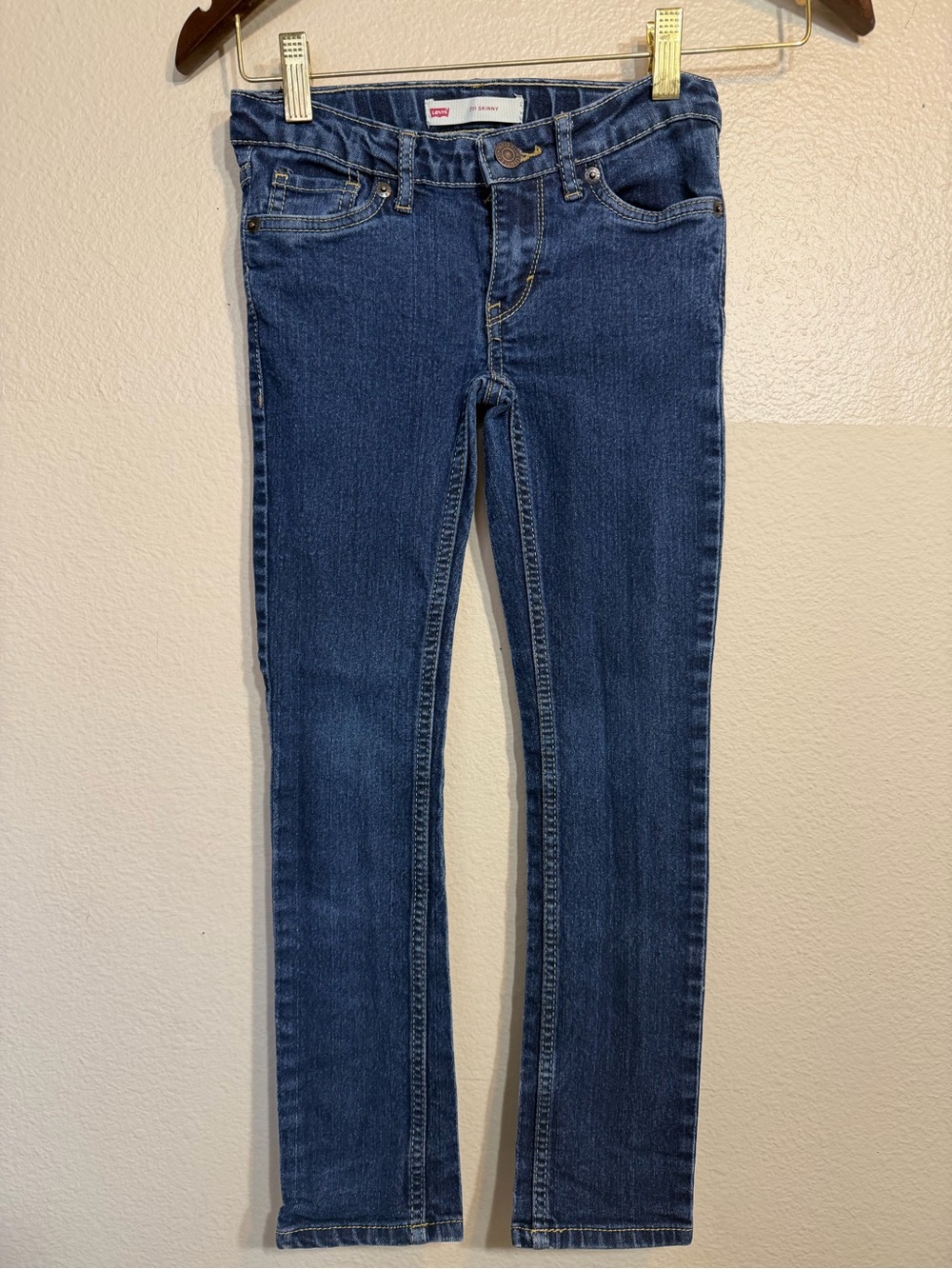 Levi's 711 Dark Blue Slim Jeans girls 7 regular